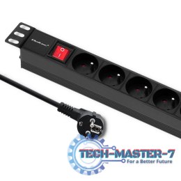 Listwa zasilająca do szafy RACK 1U | 16A | PDU | 8xFRENCH | 2m