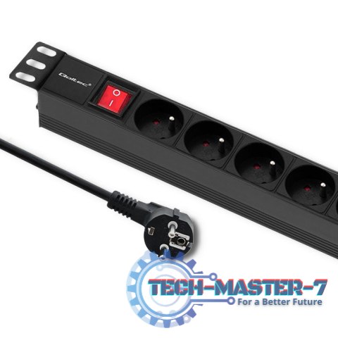 Listwa zasilająca do szafy RACK 1U | 16A | PDU | 8xFRENCH | 2m