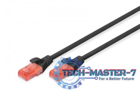 Patch cord U/UTP kat.6 PVC 5m czarny Patch cord U/UTP kat.6 PVC 5m czarny