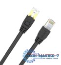 Patchcord Cat.7 SSTP (8P8C) RJ45, 10M, C1813EBK Czarny