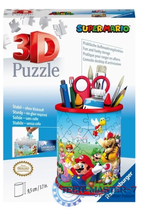 Puzzle 54 elementy 3D Przybornik, Super Mario