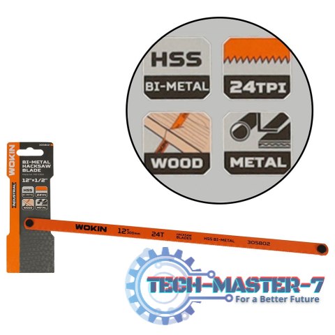 Brzeszczot bimetalowy do cięcia metalu drewna 300x12mm zestaw 2 sztuki WOKIN Brzeszczot bimetalowy do cięcia metalu drewna 300x12mm zestaw 2 sztuki WOKIN