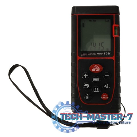 Dalmierz laserowy miernik odległości cyfrowy wodoodporny IP54 3mm/60m pokrowiec zasilanie bateryjne KAFUWELL Dalmierz laserowy miernik odległości cyfrowy wodoodporny IP54 3mm/60m pokrowiec zasilanie bateryjne KAFUWELL