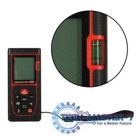 Dalmierz laserowy miernik odległości cyfrowy wodoodporny IP54 3mm/60m pokrowiec zasilanie bateryjne KAFUWELL Dalmierz laserowy miernik odległości cyfrowy wodoodporny IP54 3mm/60m pokrowiec zasilanie bateryjne KAFUWELL