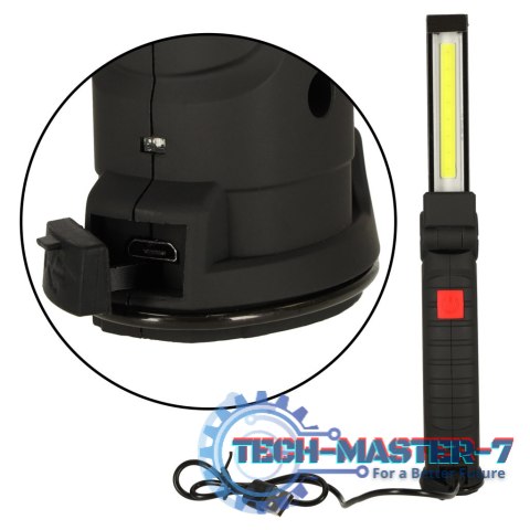 Lampa warsztatowa latarka USB 5 trybów magnes hak akumulator 1200 mAh 200 lm KAFUWELL Lampa warsztatowa latarka USB 5 trybów magnes hak akumulator 1200 mAh 200 lm KAFUWELL