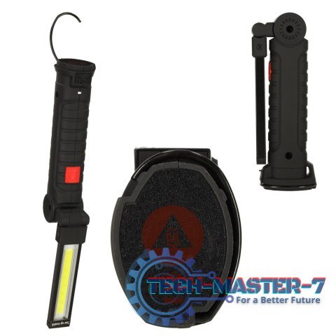 Lampa warsztatowa latarka USB 5 trybów magnes hak akumulator 1200 mAh 200 lm KAFUWELL Lampa warsztatowa latarka USB 5 trybów magnes hak akumulator 1200 mAh 200 lm KAFUWELL