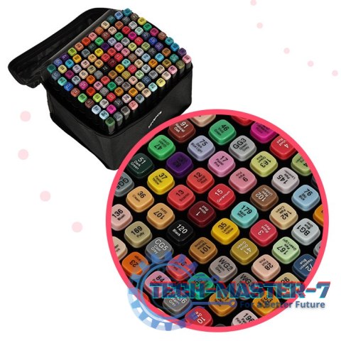 Markery dwustronne mazaki alkoholowe w etui 120 + podstawka Markery dwustronne mazaki alkoholowe w etui 120 + podstawka
