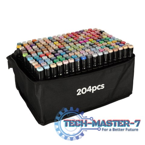 Markery dwustronne mazaki alkoholowe w etui 204 + podstawka Markery dwustronne mazaki alkoholowe w etui 204 + podstawka