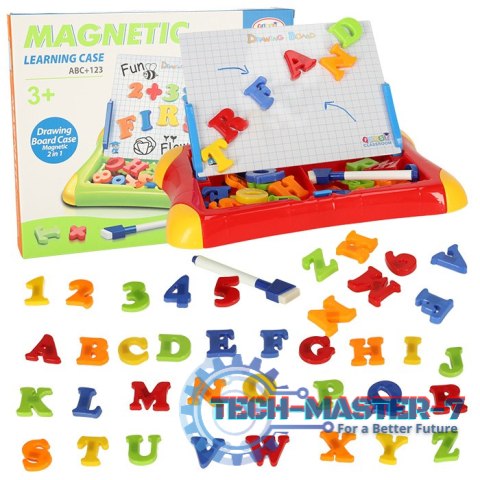 Tablica magnetyczna edukacyjna do nauki cyfry litery czerwona Tablica magnetyczna edukacyjna do nauki cyfry litery czerwona