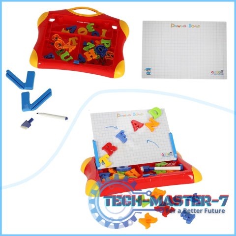 Tablica magnetyczna edukacyjna do nauki cyfry litery czerwona Tablica magnetyczna edukacyjna do nauki cyfry litery czerwona