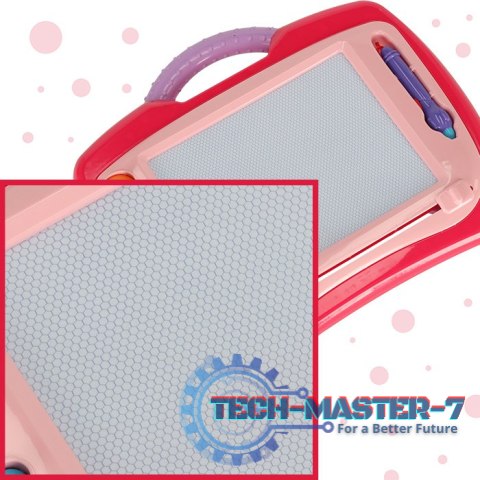 Tablica magnetyczna tablet do rysowania znikopis stempelki różowy XL Tablica magnetyczna tablet do rysowania znikopis stempelki różowy XL