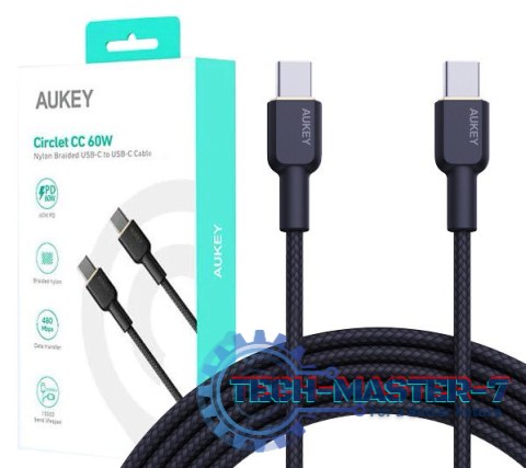 CB-NCC2 nylonowy kabel USB C - USB C | 1.8m | 3A | 60W PD | 20V CB-NCC2 nylonowy kabel USB C - USB C | 1.8m | 3A | 60W PD | 20V