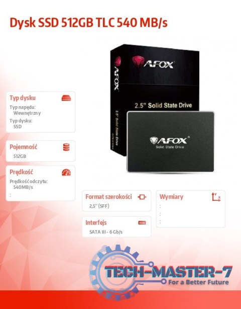 Dysk SSD 512GB TLC 540 MB/s Dysk SSD 512GB TLC 540 MB/s