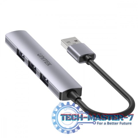 Hub USB-A; 3x USB-A 2.0; 1x USB-A 5 Gbps Aluminiowy Hub USB-A; 3x USB-A 2.0; 1x USB-A 5 Gbps Aluminiowy