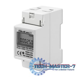 Jednofazowy elektroniczny licznik | miernik zużycia energii na szynę DIN | 230V | LCD | 2P