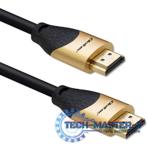 Kabel HDMI v2.1 Ultra High Speed 8K | 60Hz | 26AWG | 5m Złoty Kabel HDMI v2.1 Ultra High Speed 8K | 60Hz | 26AWG | 5m Złoty