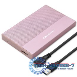 Obudowa | Kieszeń na dysk SSD HDD 2.5 cala | SATA | USB 3.0 | Super speed 5Gb/s | 2TB | Różowy