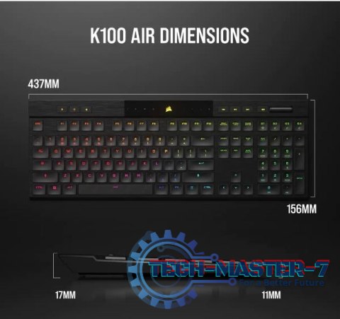Klawiatura K100 RGB Air Wireless Ultra Thin Cherry MX Klawiatura K100 RGB Air Wireless Ultra Thin Cherry MX