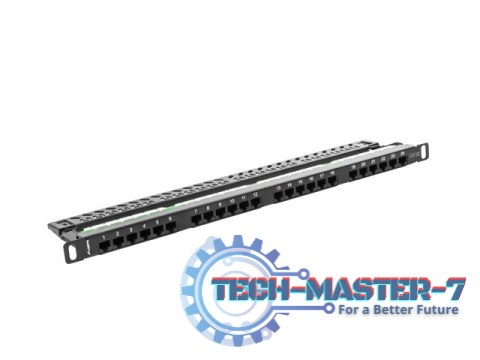 Patch Panel 24 Port 0.5U Kat.5E czarny Patch Panel 24 Port 0.5U Kat.5E czarny