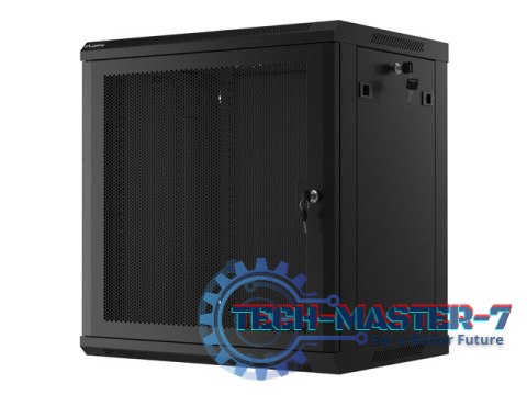 Szafa wisząca 19 cali 12U 600x450 drzwi perforowane (flat pack) czarna Szafa wisząca 19 cali 12U 600x450 drzwi perforowane (flat pack) czarna