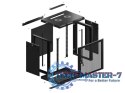 Szafa wisząca 19 cali 12U 600x450 drzwi perforowane (flat pack) czarna