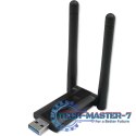 Szybki bezprzewodowy adapter USB DUAL Wi-Fi 2 x 2dBi | Standard AC | USB 3.0 | 1200Mbps