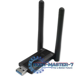 Szybki bezprzewodowy adapter USB DUAL Wi-Fi 2 x 2dBi | Standard AC | USB 3.0 | 1200Mbps