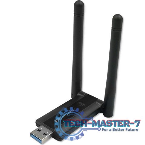 Szybki bezprzewodowy adapter USB DUAL Wi-Fi 2 x 2dBi | Standard AC | USB 3.0 | 1200Mbps