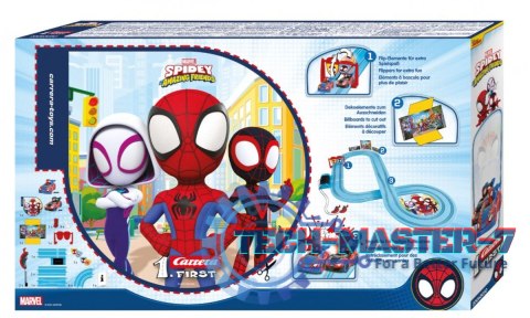 Tor samochodowy z pojazdami First Spider Man Spidey Go 2,9m Tor samochodowy z pojazdami First Spider Man Spidey Go 2,9m