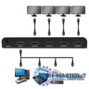 Aktywny rozdzielacz Splitter 4 x HDMI 4K x 2K | 6Gb/s | 60Hz