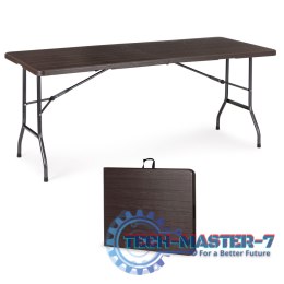 Stół cateringowy bankietowy ogrodowy składany 179x74 cm brązowy ModernHome ModernHome