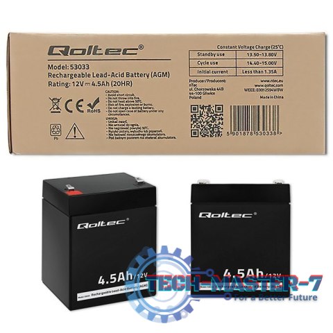 Akumulator AGM | 12V | 4.5Ah | max.1.35A Akumulator AGM | 12V | 4.5Ah | max.1.35A