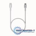 Kabel USB-C-USB-C PowerStream 100W oplot 1,2m biały