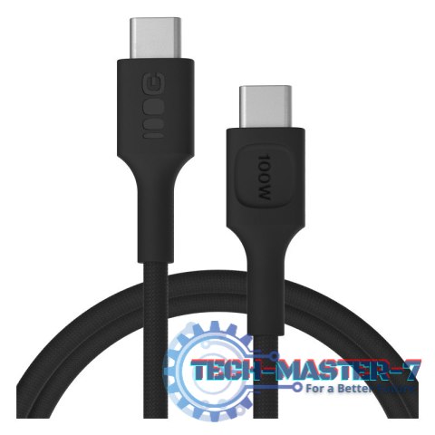 Kabel USB-C-USB-C PowerStream 100W oplot 1,2m czarny Kabel USB-C-USB-C PowerStream 100W oplot 1,2m czarny