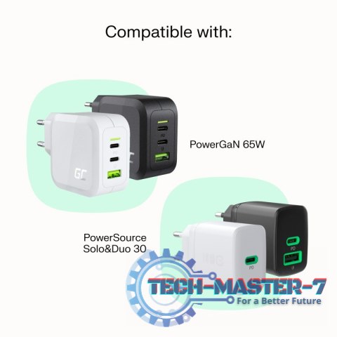 Kabel USB-C-USB-C PowerStream 100W oplot 1,2m czarny Kabel USB-C-USB-C PowerStream 100W oplot 1,2m czarny
