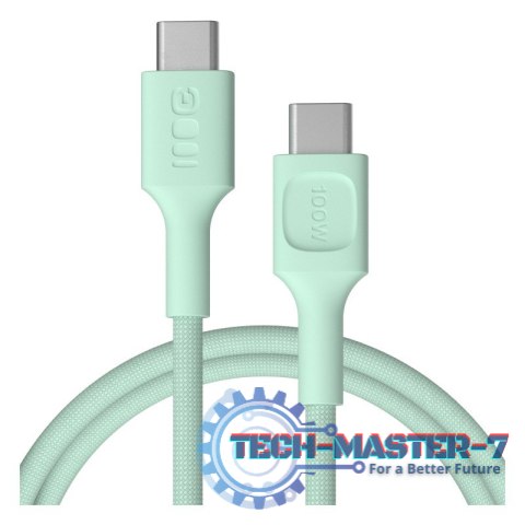 Kabel USB-C-USB-C PowerStream 100W oplot 1,2m zielony Kabel USB-C-USB-C PowerStream 100W oplot 1,2m zielony