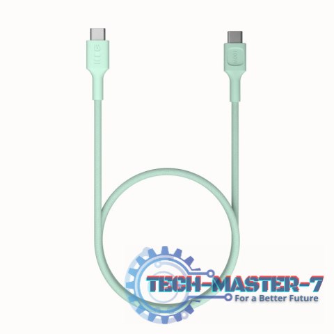 Kabel USB-C-USB-C PowerStream 100W oplot 1,2m zielony Kabel USB-C-USB-C PowerStream 100W oplot 1,2m zielony
