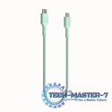 Kabel USB-C-USB-C PowerStream 100W oplot 1,2m zielony