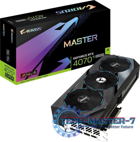 Karta graficzna GIGABYTE Aorus GeForce RTX 4070 Ti SUPER Master 16GB GDDR6X (GV-N407TSAORUS M-16GD) Karta graficzna GIGABYTE Aorus GeForce RTX 4070 Ti SUPER Master 16GB GDDR6X (GV-N407TSAORUS M-16GD)