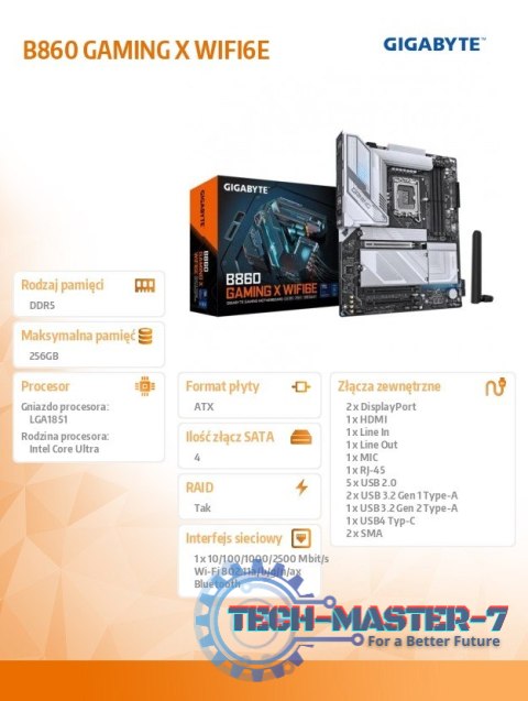 Płyta główna B860 GAMING X WIFI6E Płyta główna B860 GAMING X WIFI6E