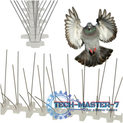 Kolce metalowe na ptaki gołębie 50cm x 11cm x 4cm Kolce metalowe na ptaki gołębie 50cm x 11cm x 4cm