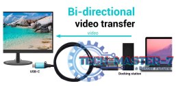Adapter USB-C DisplayPort Bi-Directional 8K/30Hz 150cm