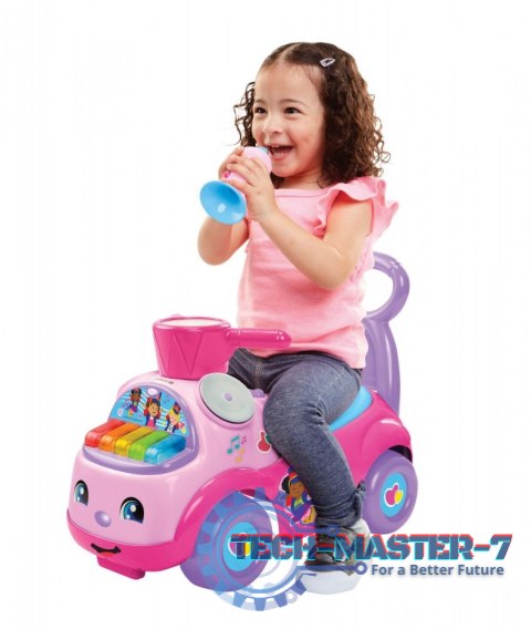 Jeździk Fisher Price Muzyczna Parada różowy Jeździk Fisher Price Muzyczna Parada różowy