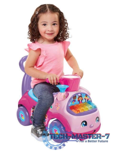 Jeździk Fisher Price Muzyczna Parada różowy Jeździk Fisher Price Muzyczna Parada różowy