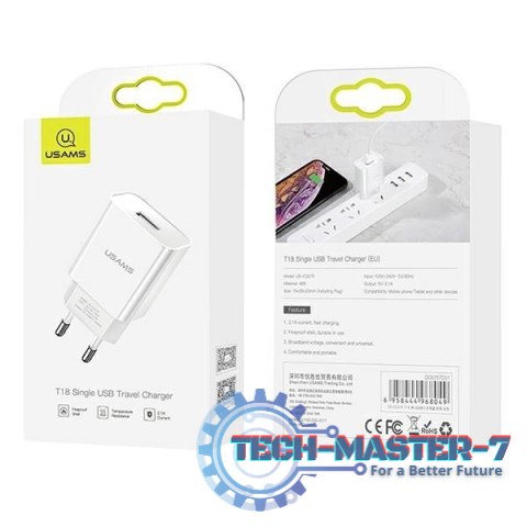 Ładowarka sieciowa T18 1xUSB 2,1A Head Ładowarka sieciowa T18 1xUSB 2,1A Head