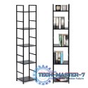 Regał drewniany nowoczesny metalowa rama LOFT 5 półek czarny ModernHome ModernHome