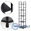 Regał drewniany nowoczesny metalowa rama LOFT 5 półek czarny ModernHome ModernHome
