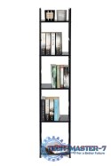 Regał drewniany nowoczesny metalowa rama LOFT 5 półek czarny ModernHome ModernHome