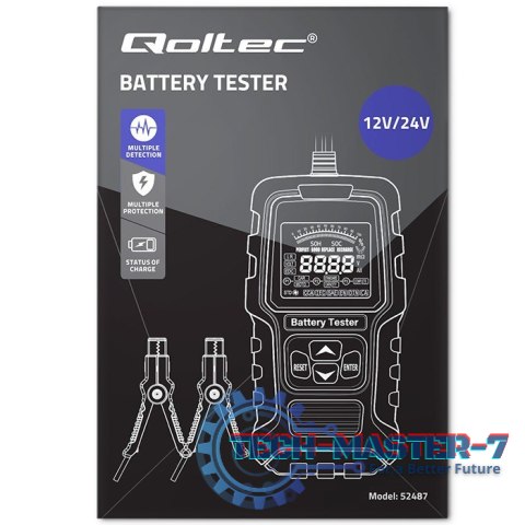 Cyfrowy tester akumulatora z wyświetlaczem LCD | 12V | 24V | 3Ah-250Ah Cyfrowy tester akumulatora z wyświetlaczem LCD | 12V | 24V | 3Ah-250Ah