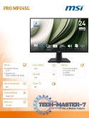 Monitor 23.8 cala PRO MP245G LED/FHD/Flat/100Hz/czarny